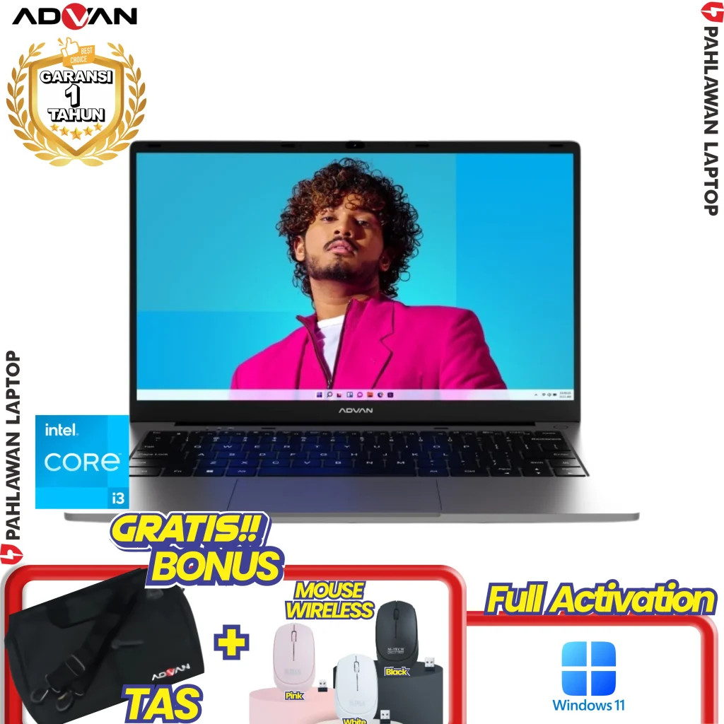 Laptop ADVAN WorkPro Lite Grey - CORE i3 1220P RAM 8 GB SSD 256 GB ...