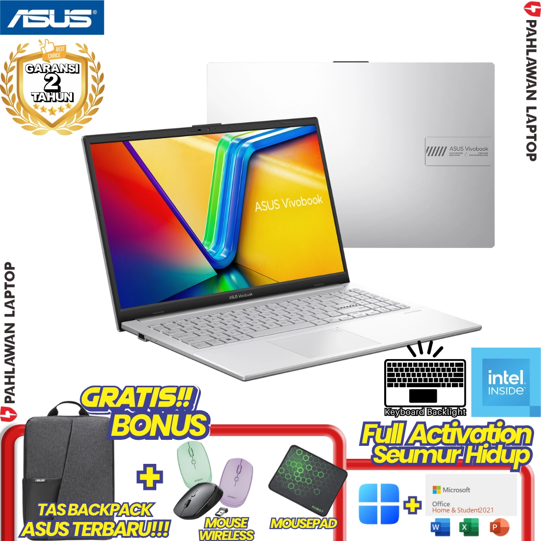 LAPTOP BARU! ASUS VivoBook Go 14 E1404TA INTEL N150 RAM 8 GB SSD 256 GB