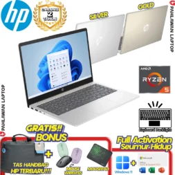 LAPTOP BARU! HP 14-EM0531AU RYZEN 5 RAM 8 GB SSD 512 GB