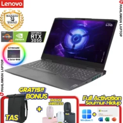 LAPTOP BARU! LENOVO GAMING LOQ 15 AMD RYZEN 7-7735HS DUAL VGA NVIDIA RTX4050 RAM 16 GB SSD 512 GB