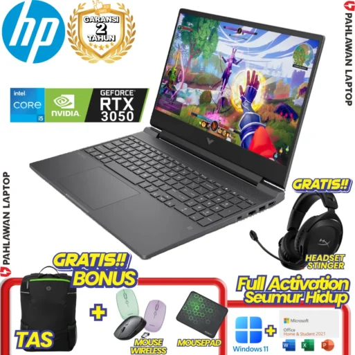 LAPTOP BARU! HP Victus Gaming 15 RAM 16 GB CORE i5 GEN 13 VGA NVIDIA RTX3050