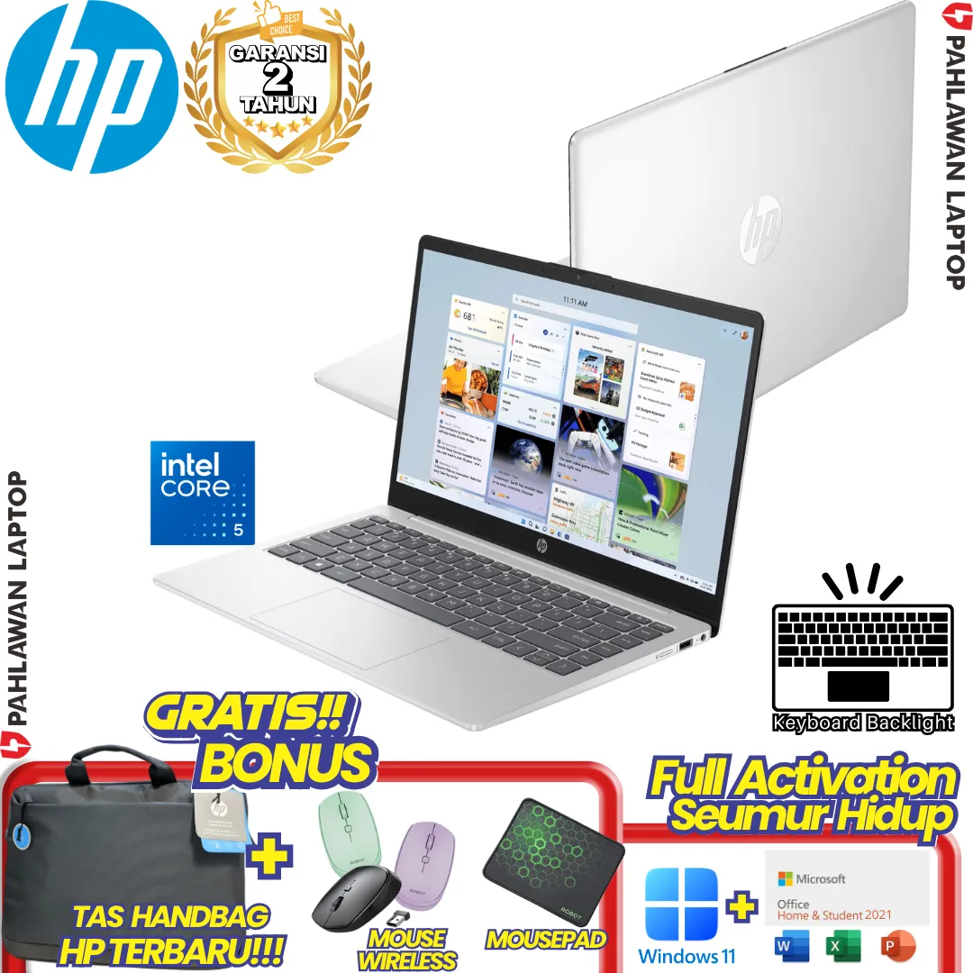 LAPTOP BARU! HP 14-EP1155U INTEL CORE 5 120U RAM 16 GB SSD 512 GB